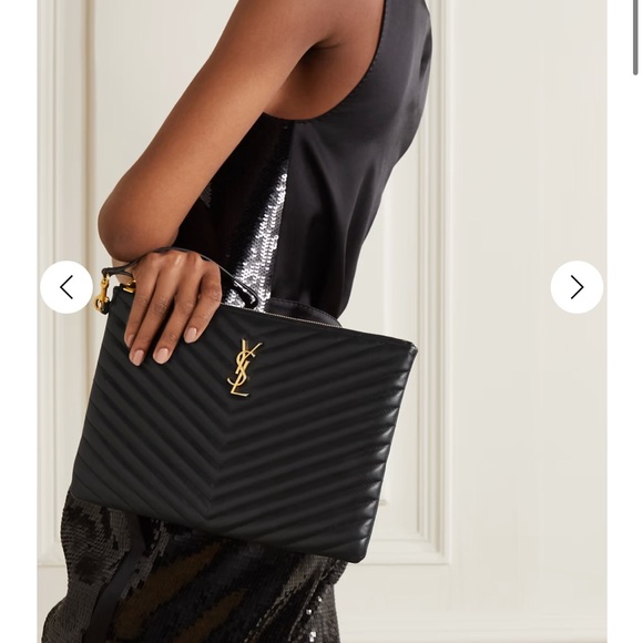 Yves Saint Laurent Red Quilted Clutch - Picture 11 of 12